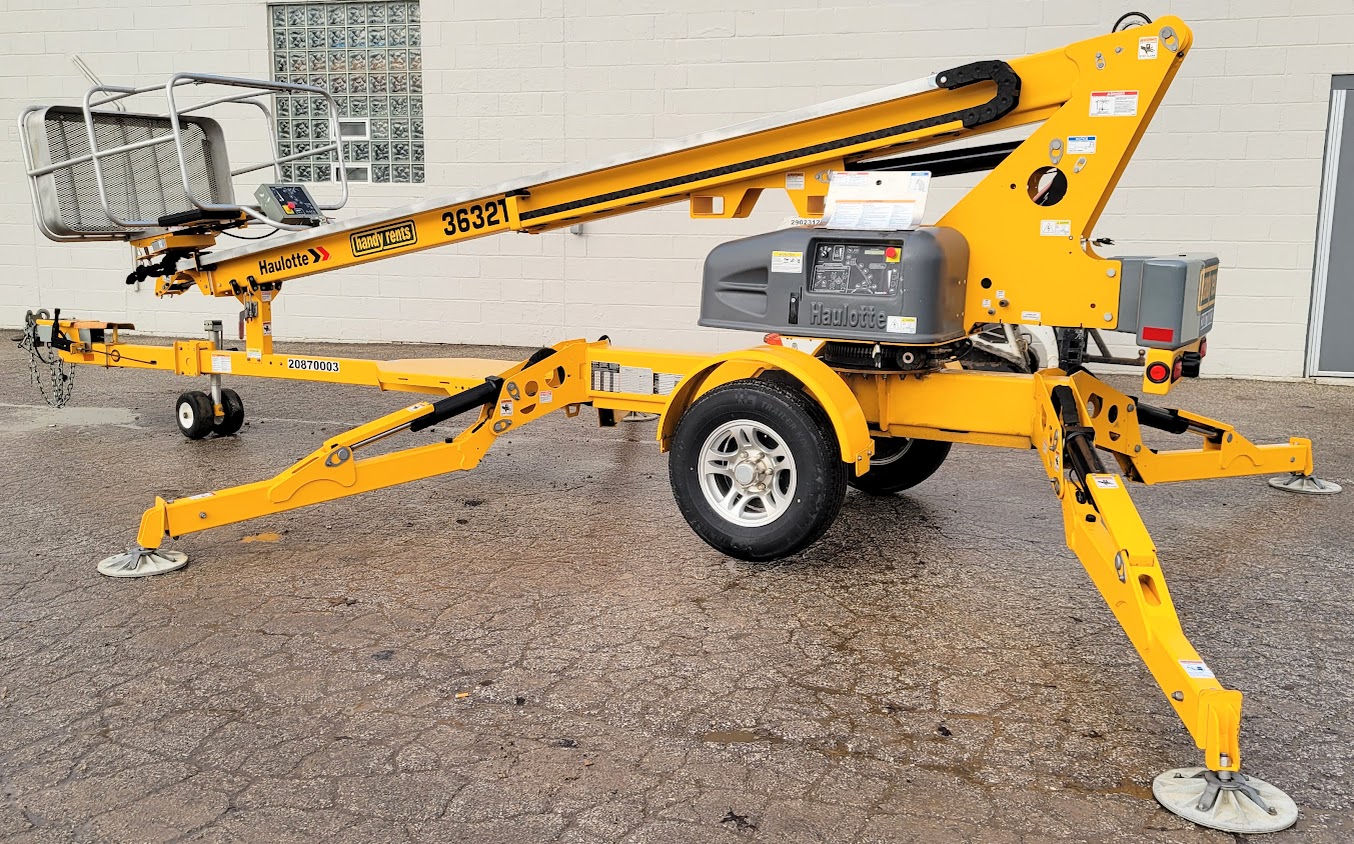 Used Equipment Sales TOWABLE BOOM LIFT, 36 FT, TELESCOPIC in Cleveland OH